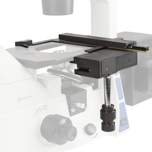 X-Y kruistafel, 120 x 78 mm, voor Oxion Inverso omkeermicroscopen