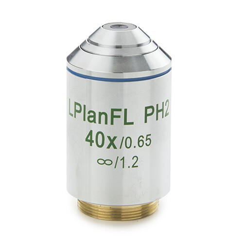 Lange werkafstand plan fasecontrast Fluarex 40x/0.65 oneindig gecorrigeerd IOS objectief, gecorrigeerd voor 1 mm petrischaaldikte
