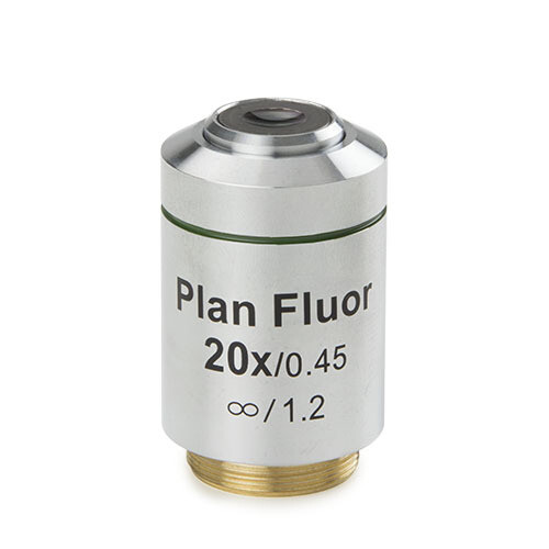 Lange werkafstand plan Fluarex 20x/0,45 oneindig gecorrigeerd IOS objectief, gecorrigeerd voor 1 mm petrischaaldikte