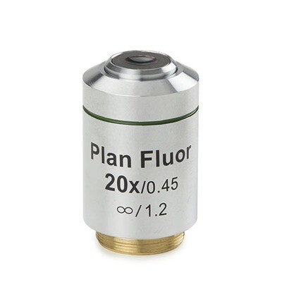 Lange werkafstand plan Fluarex 20x/0,45 oneindig gecorrigeerd IOS objectief, gecorrigeerd voor 1 mm petrischaaldikte