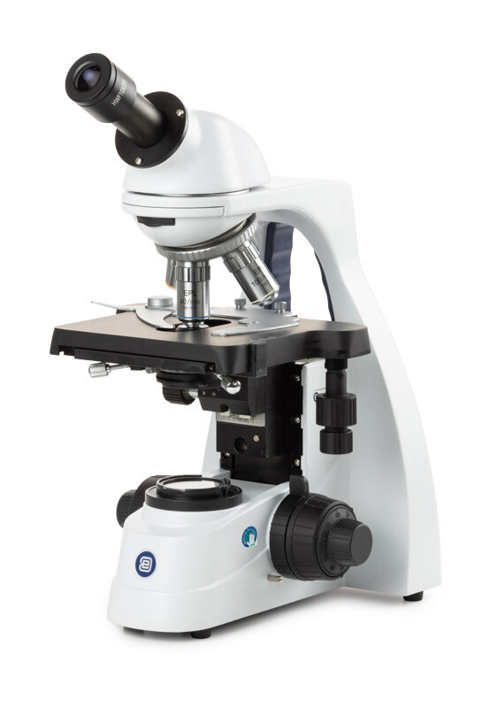 bScope BS.1152‑EPL voor helderveld. Bioculair met HWF 10x/20 mm oculairs en viervoudige revolver E-plan 4/10/S40S100x