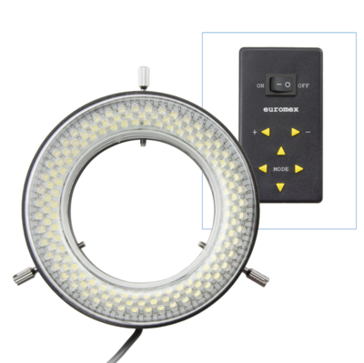 Ringverlichting 144 LED&#39;s met regelbare lichtintensiteit