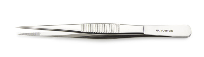 Anatomisch pincet 130 mm met spitse punten. RVS