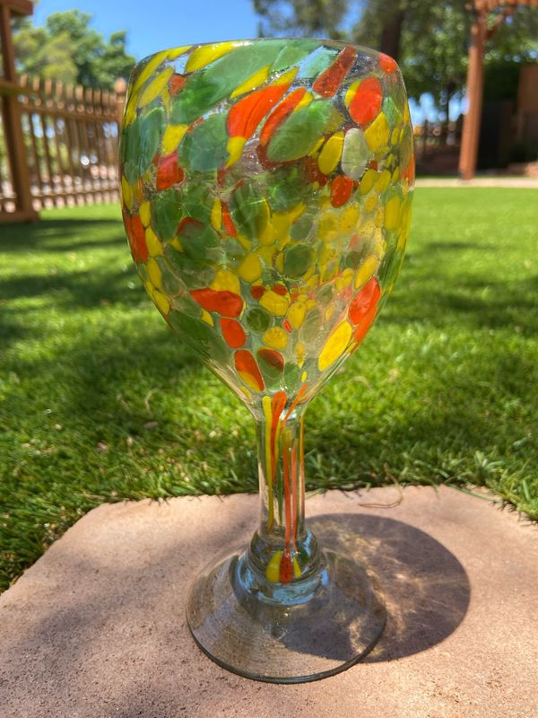 Reg Glass Polka Dot Wine Cup