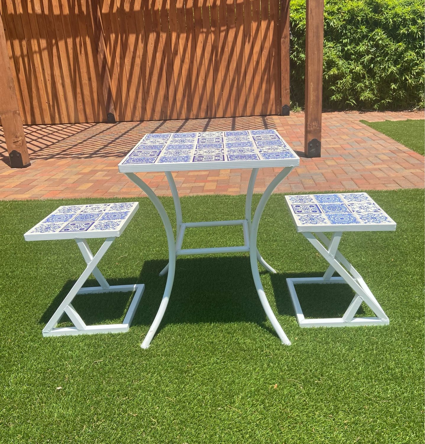 Square Talavera Table- 3 Piece