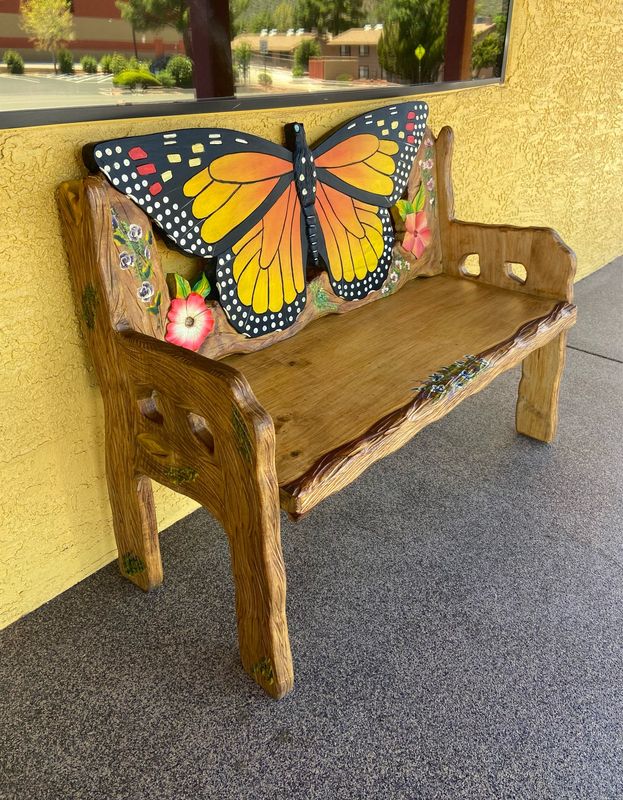 Colorful Butterfly Bench