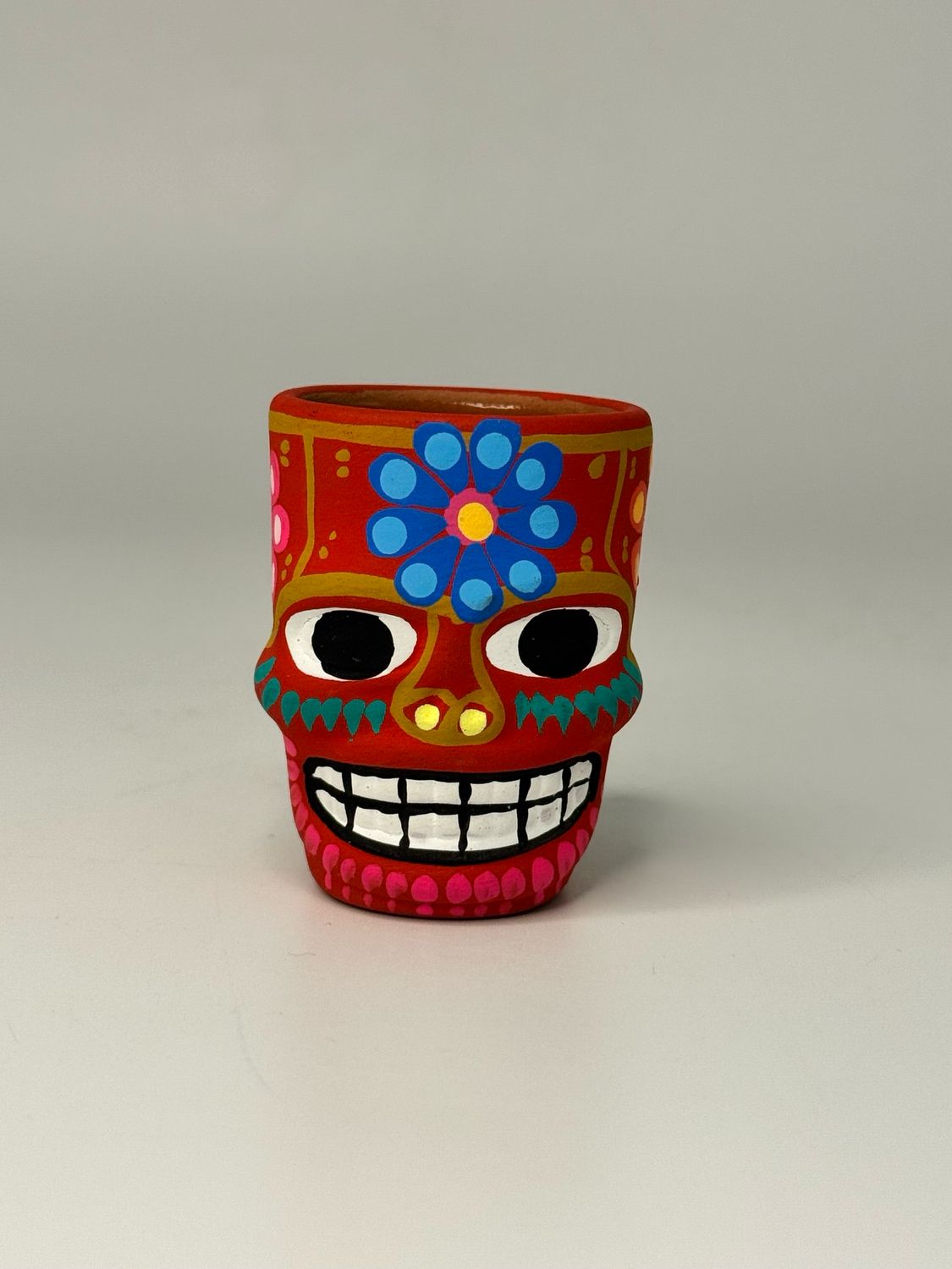Colorful Matte Face Tequilero Guatemalan Style