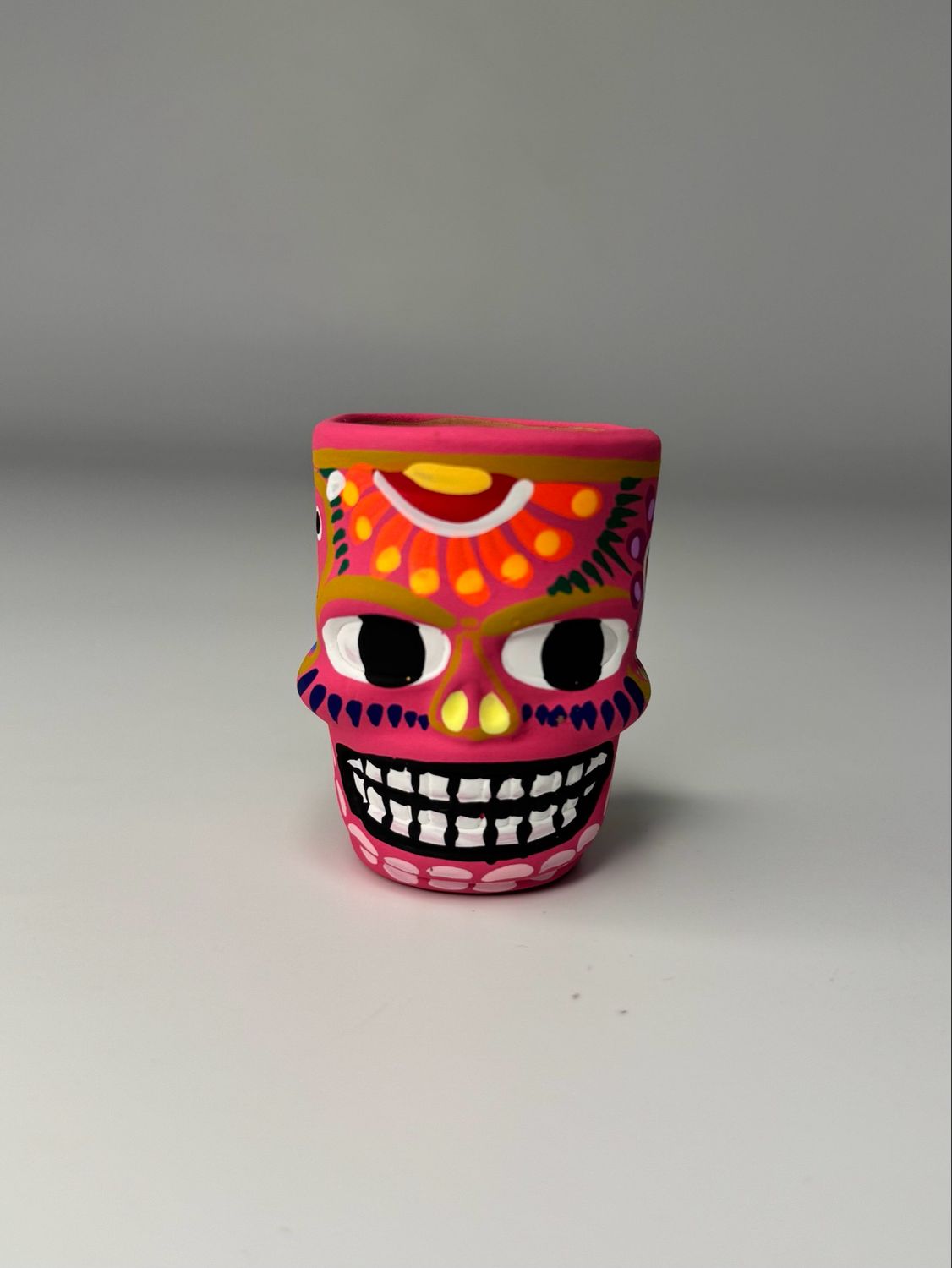 Colorful Matte Face Tequilero Guatemalan Style