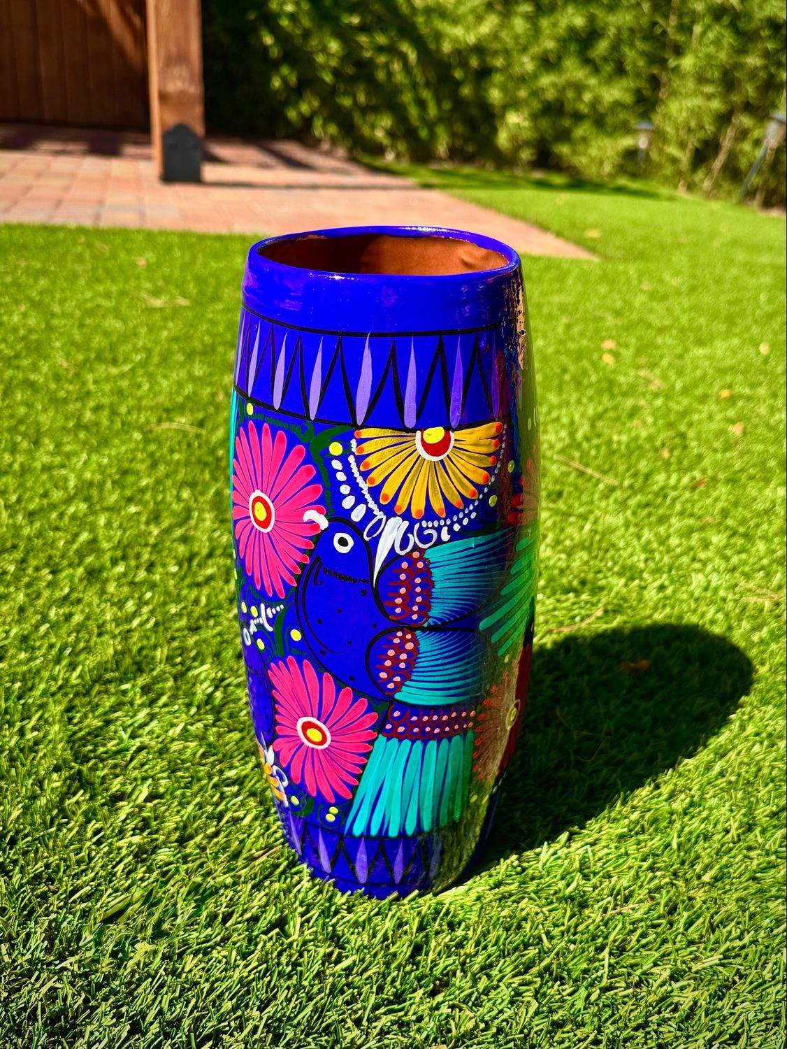 Cylinder Florero Vase - Guatemalan Style