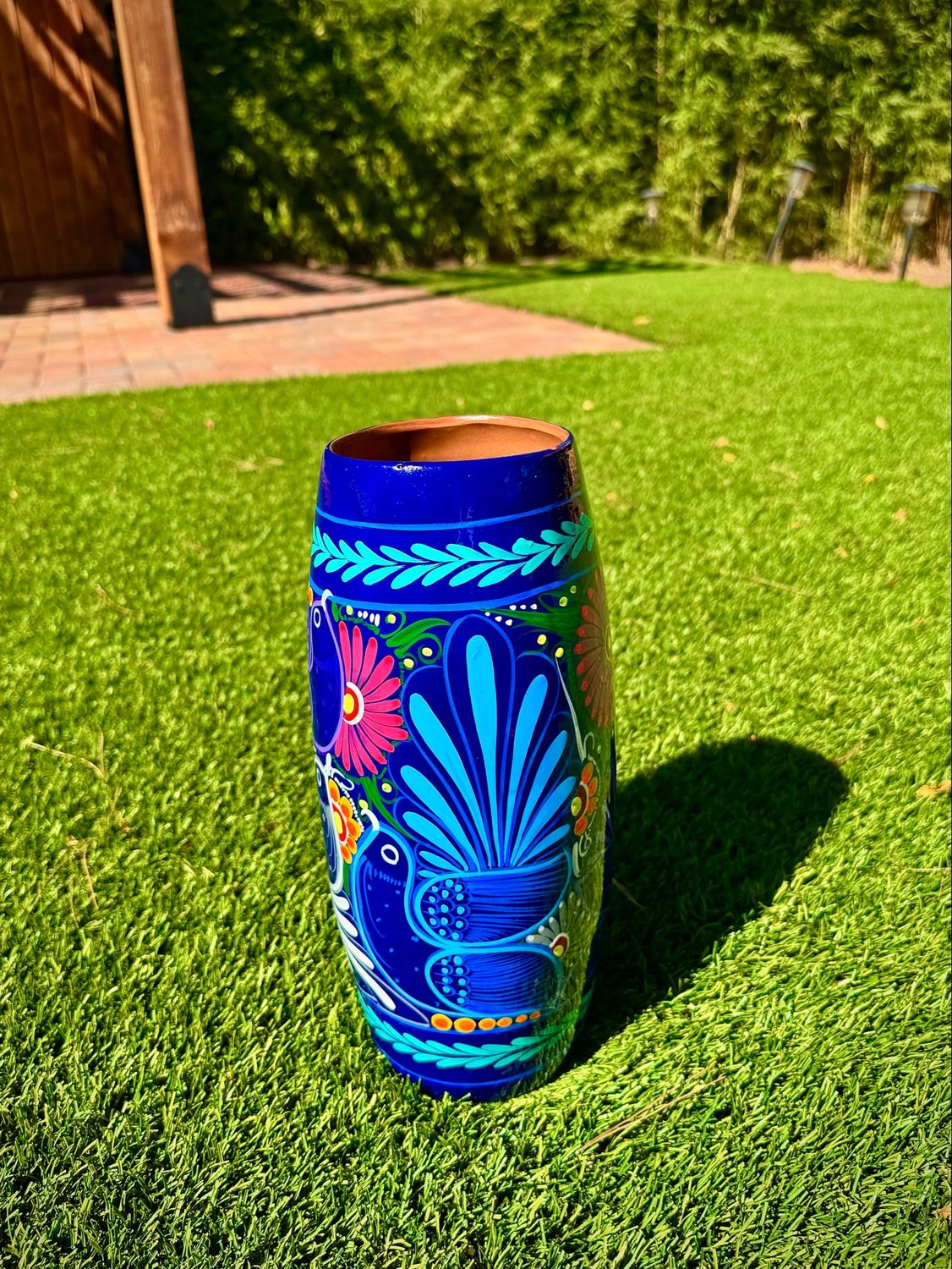 Cylinder Florero Vase - Guatemalan Style