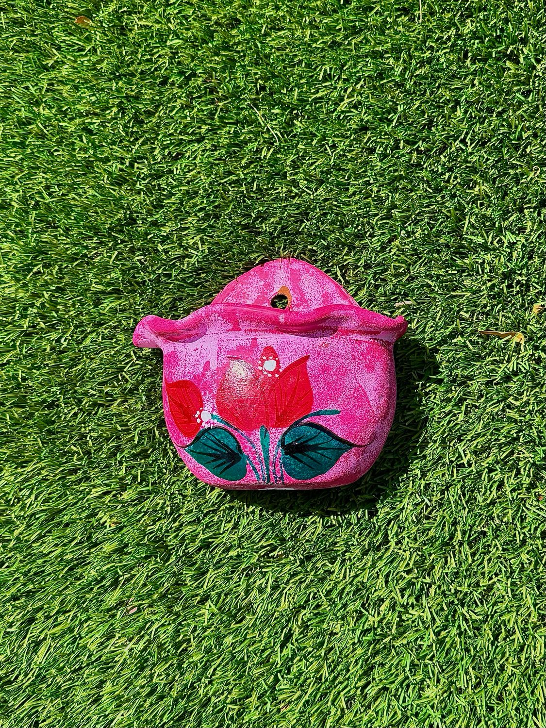 Clay Painted / Washed Wall Planter