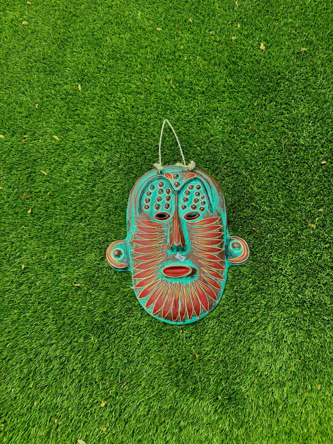 Aztec Mask W/ Design - Barro Oxidado