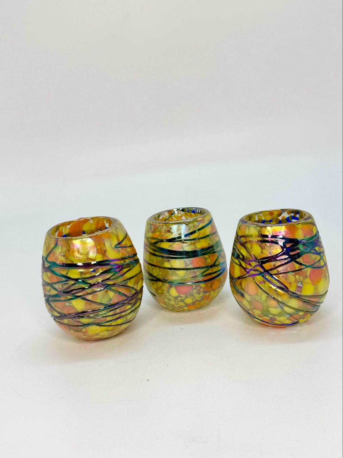 Round Glass Tequilero - Textured