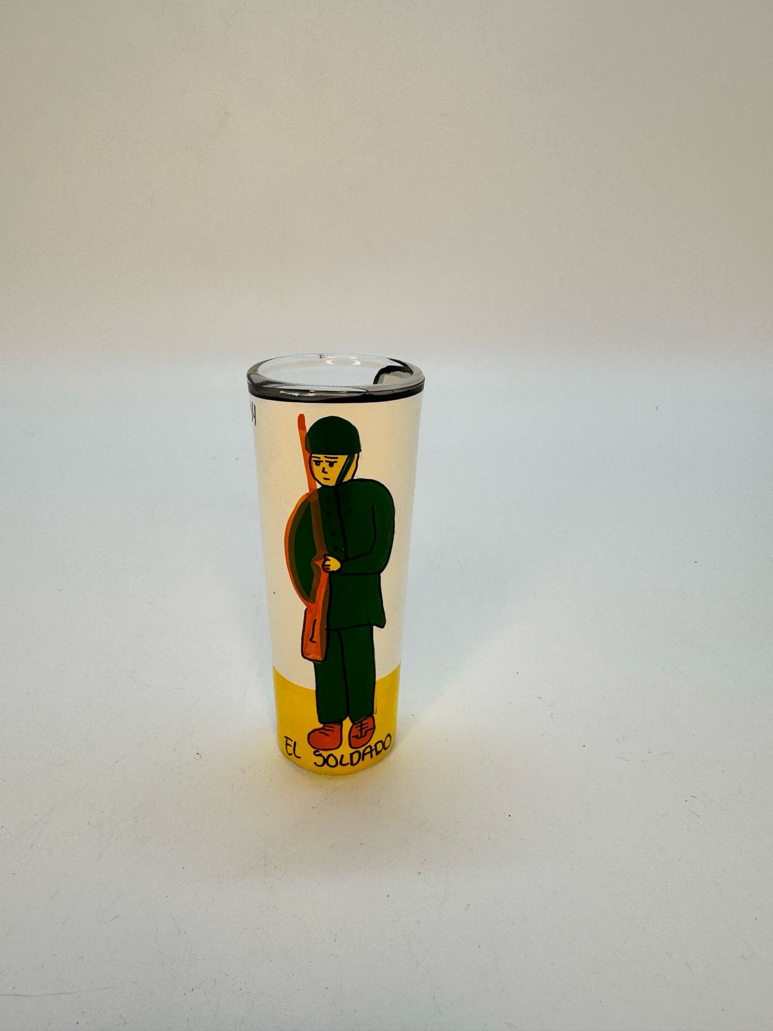 Lotería Tall Glass Tequilero - Textured