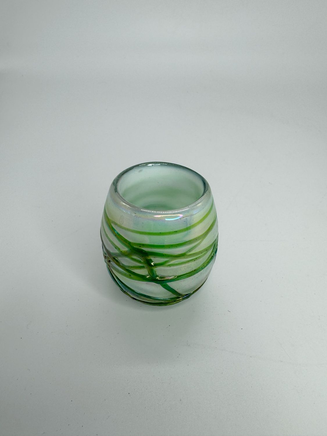 Round Glass Tequilero- Textured