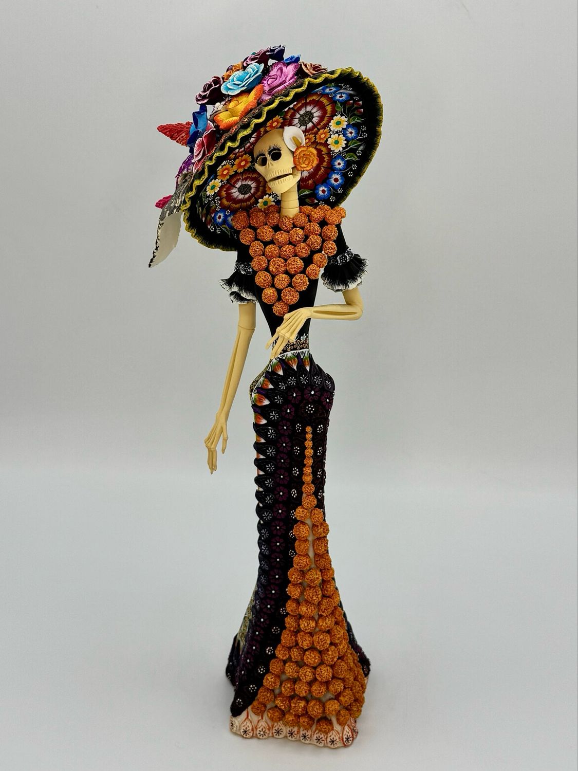 Catrina Con Vestido Floreado 40cm/16inch