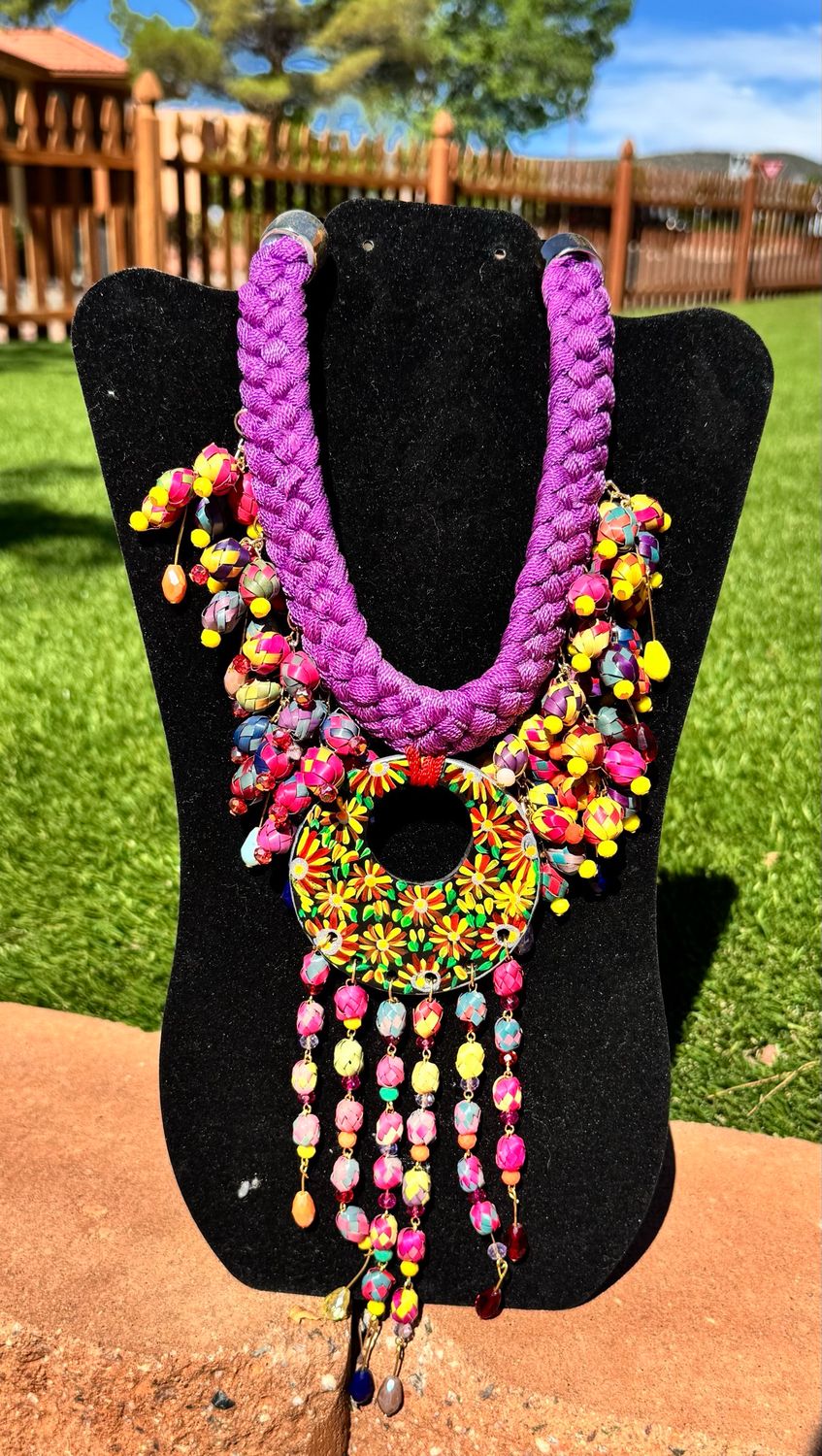 Purple Necklace W/Earrings