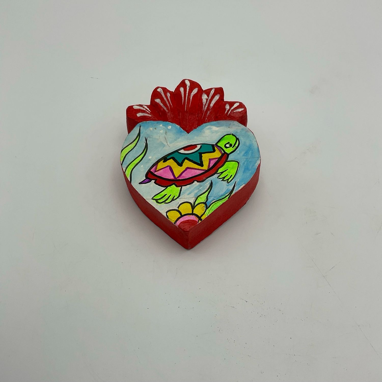 Guatemalan Hand Painted Heart