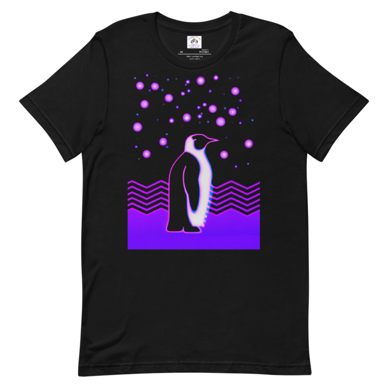 Synthwave Penguin Unisex T-Shirt | Bella + Canvas 3001