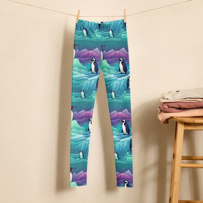 Cosmic Penguin Odyssey Youth Leggings