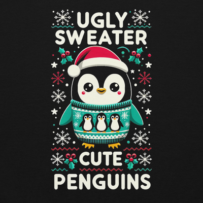 Ugly Sweater, Cute Penguins Unisex Sweatshirt