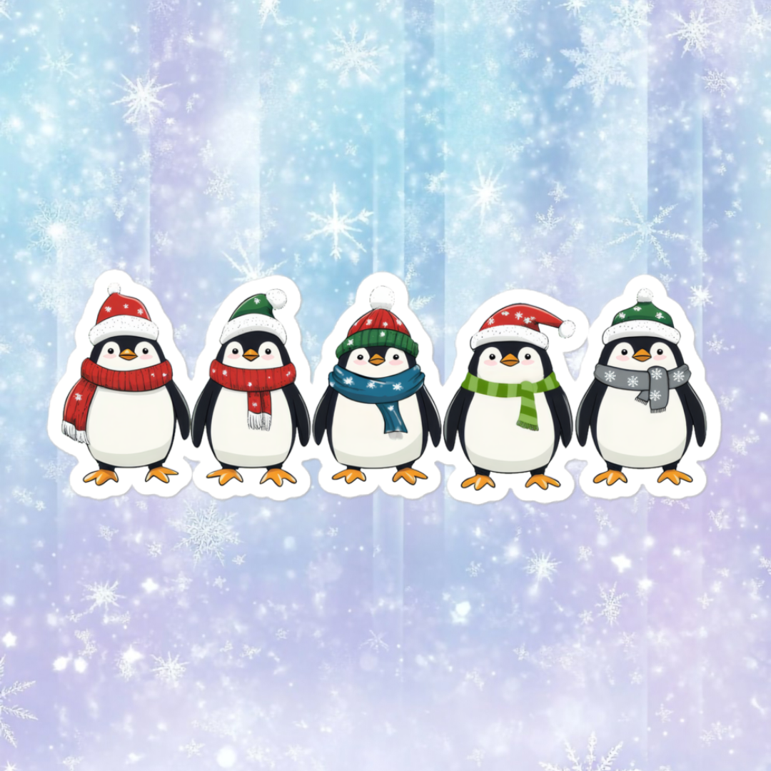 Penguin Friends Holiday Sticker