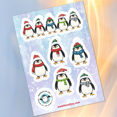 Penguin Friends Holiday Sticker Sheet