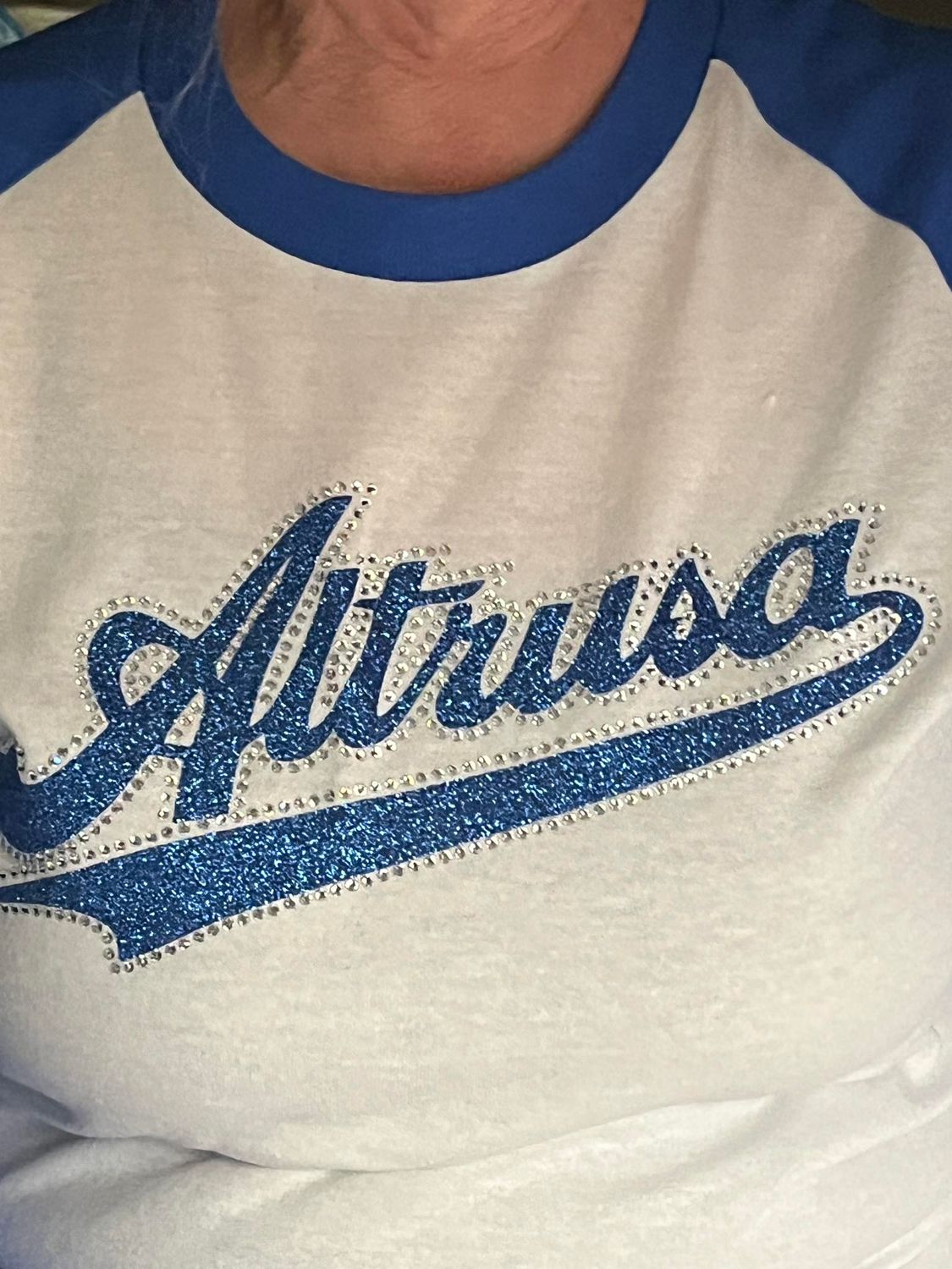 Altrusa Baseball style Rhinestones &amp; Glitterflake