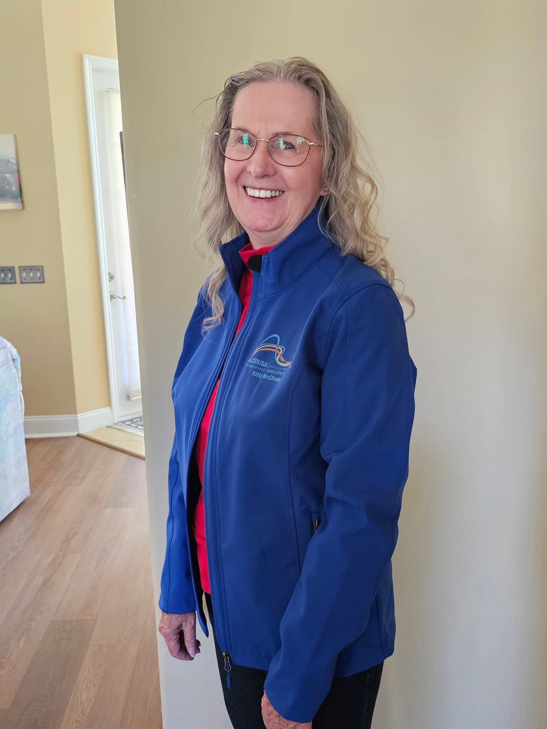 Ladies Fitted waterproof/light fleece jacket