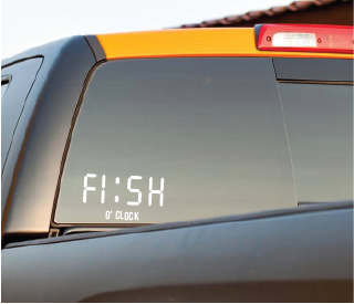 Fish O&#39; Clock Vinyl Sticker