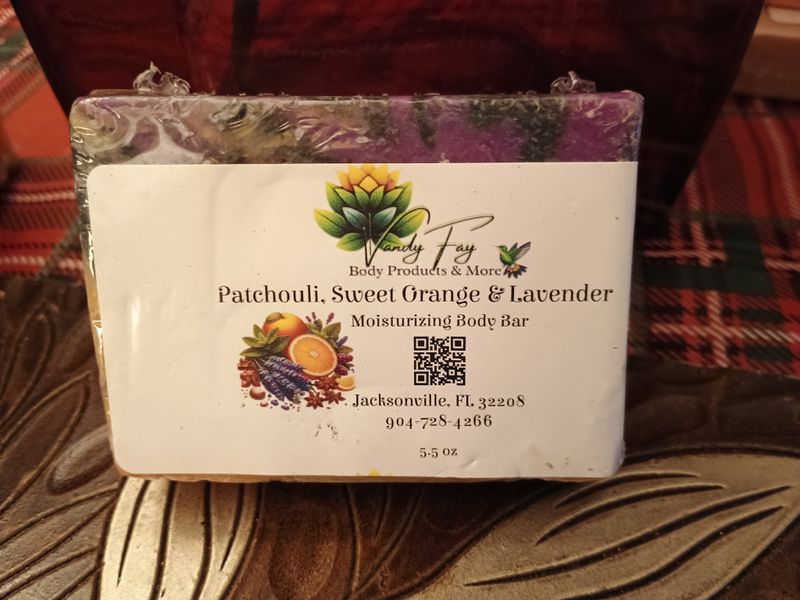 Patchouli, Sweet Orange &amp; Lavender Moisturizing Body Bar