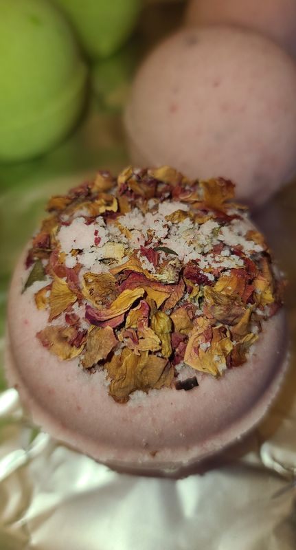 Herbal Infused Rose Bath Bomb