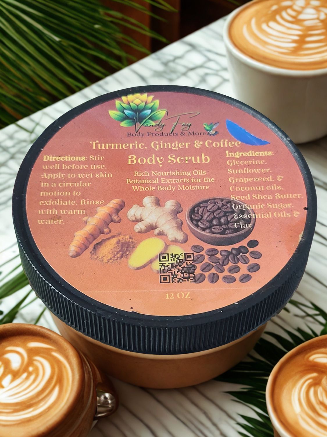 Turmeric, Ginger &amp; Coffee Body Scrub