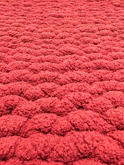 Cozy Throw Blanket- Terracotta- Chunky Yarn -Standard Size