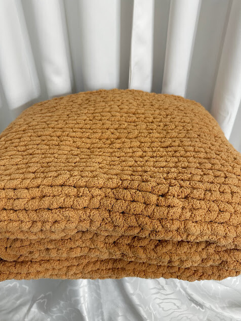 Handmade Cozy Throw Blanket- Scone- Chunky Yarn Oversized