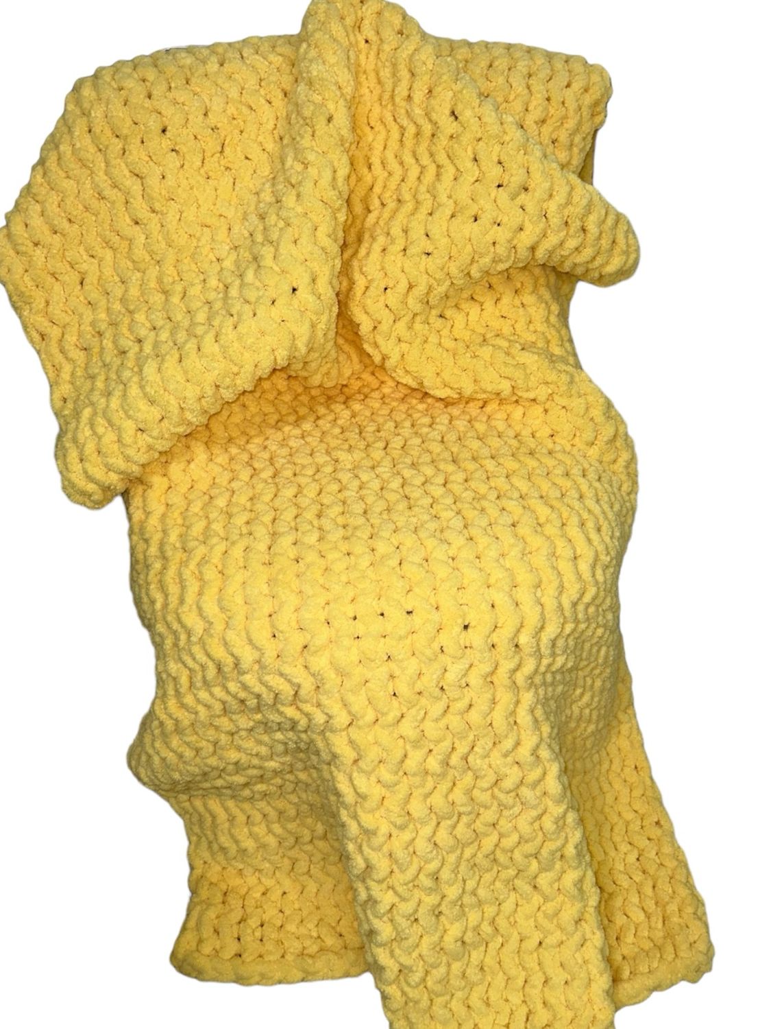 Chunky Chenille Handmade Lap Blanket