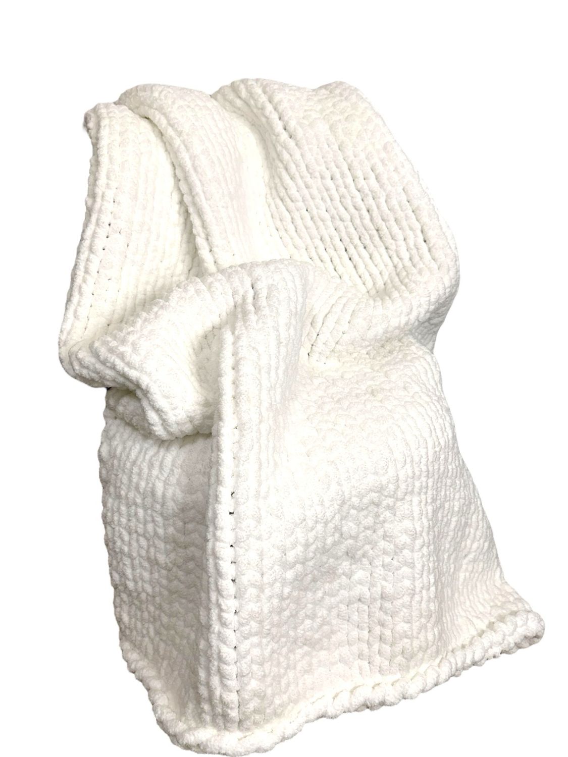 Chunky Chenille Handmade Lap Blanket