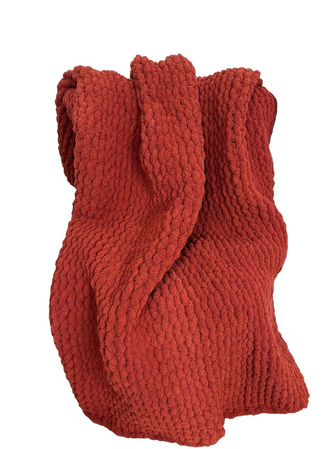 Chunky Chenille Handmade Lap Blanket