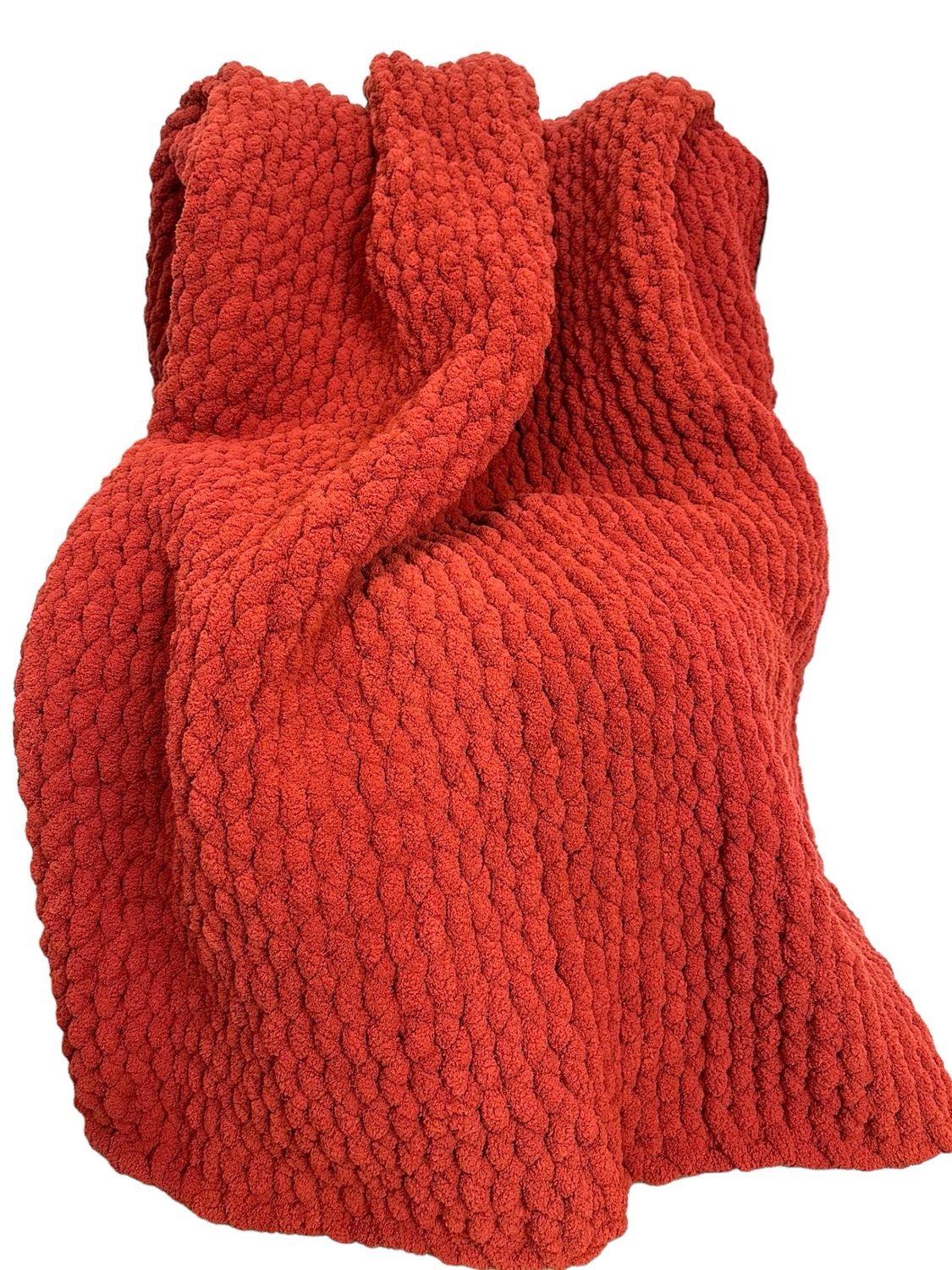 Chunky Chenille Handmade Lap Blanket