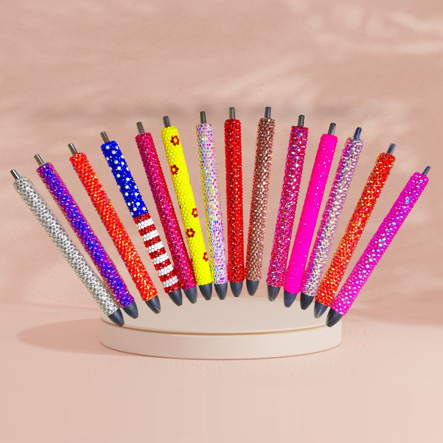 Refillable Glass Rhinestone Pens, Handmade ss10, Inkjoy Bling Pen