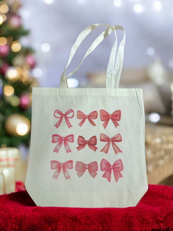 Glitz &amp; GlamAZ: Pink Coquette Tote Bag with Chic Bow Accents
