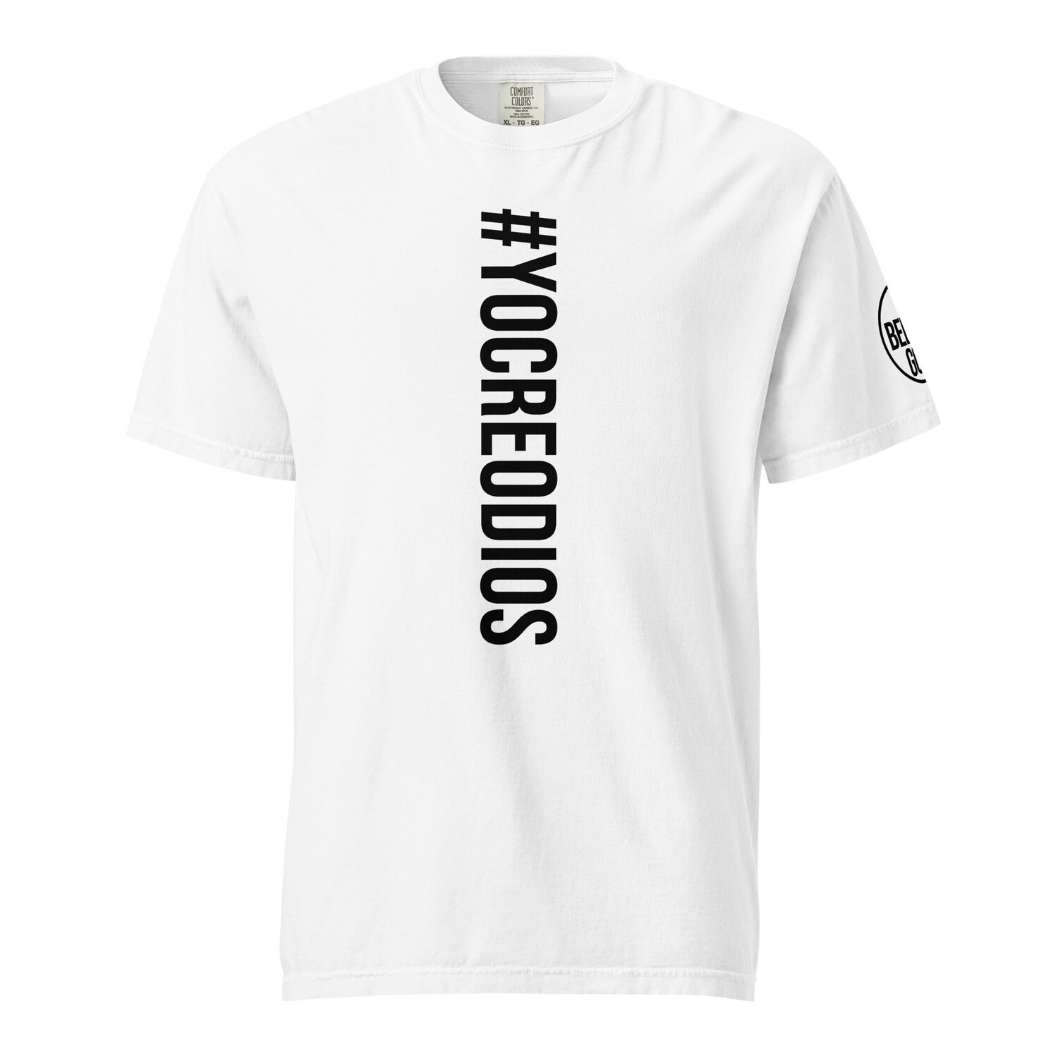 Yo Creo Dios (Vertical) Unisex T-shirt (White)
