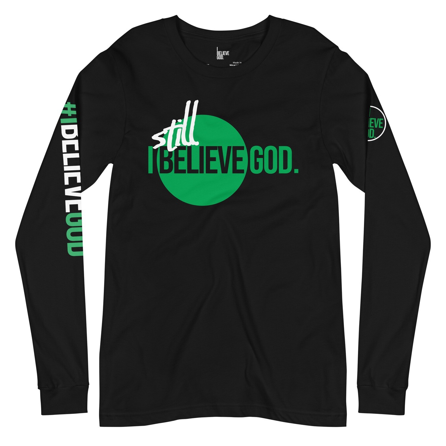 Green/Black Unisex Long Sleeve Tee