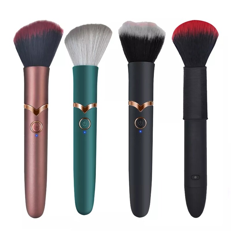 New Vibration Cosmetics Makeup Blending Brush with 10 Vibration Frequencies - Quick Makeup Application, Electric Makeup Puff Applicator, Electric Makeup Brush, Automatic Cosmetics Blush