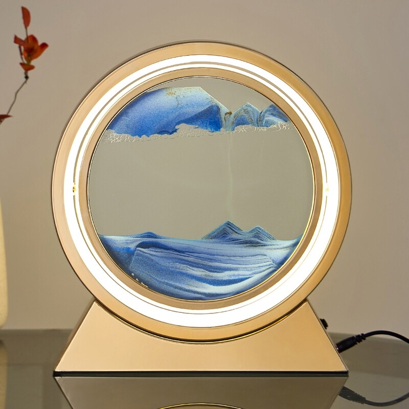 3D Hourglass Creative Quicksand Table Lamp
