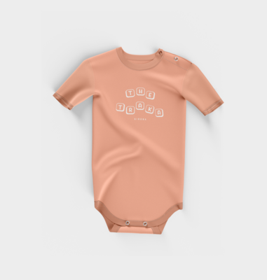 Peach Baby Bodysuit Scrabble