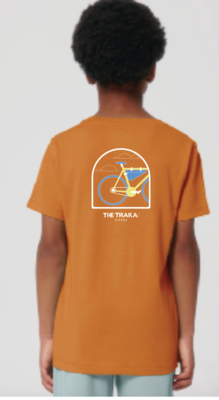 Orange Kid Bike Illustration T-Shirt