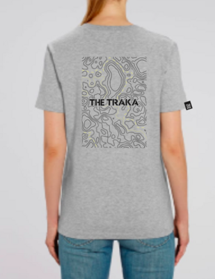 Grey The Traka Unisex T-Shirt Topographic Map