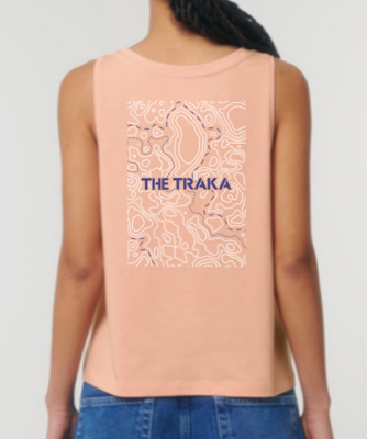 Peach The Traka Woman Tank Top Topographic Map