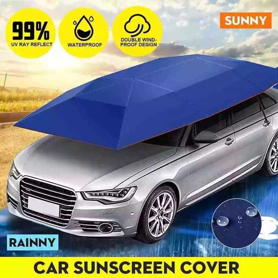 Car Sun Shade Umbrella 360° Rotation Bendable Shaft Foldable Car Umbrella Sun Shade Cover